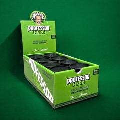 Professor Herb Biodegradable Hemp Tea Shredder Grinder (2 Part) - Black