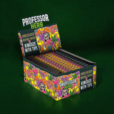 Professor Herb King Size Rolling Papers & Tips - Unbleached Brown Paper (Box of 32)